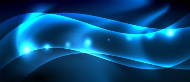 Neon parlayan çizgiler, sihirli enerji uzay ışığı konsepti, soyut arka plan duvar kağıdı tasarımı