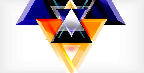 3d vecteur triangulaire minimaliste abstrait conception de fond, affiche abstraite conception géométrique — Image vectorielle