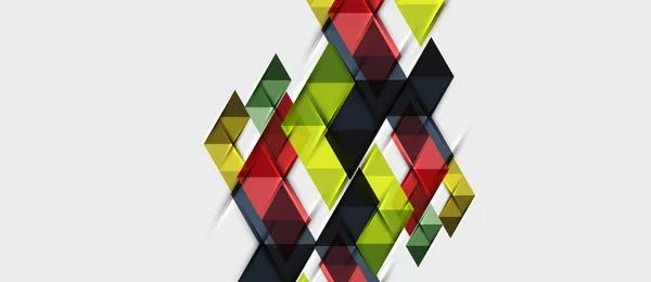 Fond géométrique abstrait. Triangles modernes se chevauchant. Formes de couleur inhabituelles pour votre message. Présentation d'entreprise ou technique, modèle de couverture d'application — Image vectorielle