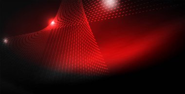 Parlak parlak parlayan Neon dalgalar