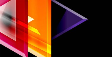 Parlak parlak üçgenler arka plan