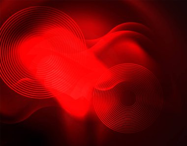 Parlak neon geometrik dalgalar şablonu