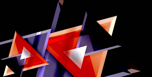 3d vetor triangular design de fundo abstrato mínimo, design geométrico cartaz abstrato — Vetor de Stock