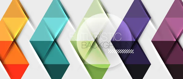 Abstract geometric background. Modern overlapping triangles. Unusual color shapes for your message. Business or tech presentation, app cover template — Stock Vector