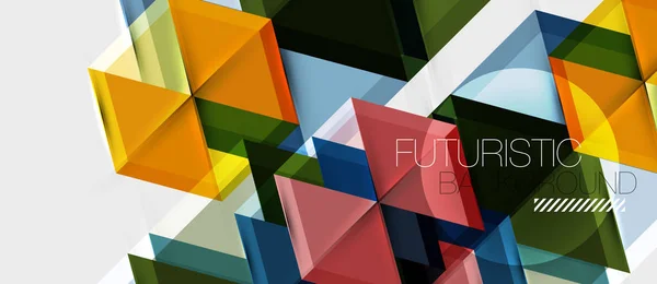 Яскравий кольоровий шестикутний геометричний композиційний фон, шаблон бізнес презентації — стоковий вектор