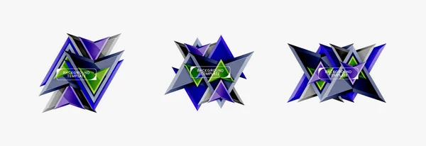 Modèle de conception géométrique flèches et triangles pour bannière, fond ou logo — Image vectorielle