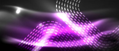 Parlayan parlak neon kareler soyut arka plan, techno modern şablon