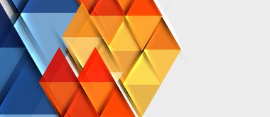 Üçgen geometrik modern iş sunumu tasarım şablonu