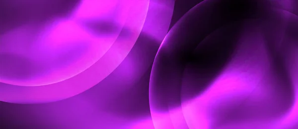 Lumineux néon cercles fond abstrait — Image vectorielle