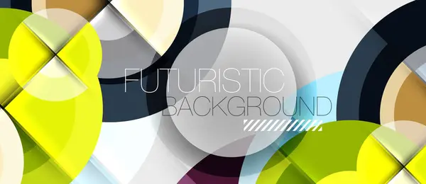 Design geométrico fundo abstrato - círculos — Vetor de Stock