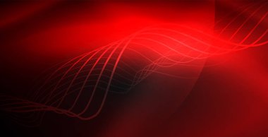 Koyu, parlak hareket, sihirli alan ışık parlayan soyut dalga. Techno arka plan