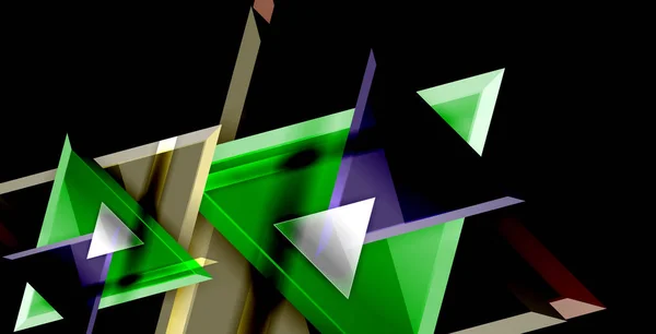 3D-ontwerp van driehoekige vector minimale abstracte achtergrond, abstracte geometrische posterontwerp — Stockvector