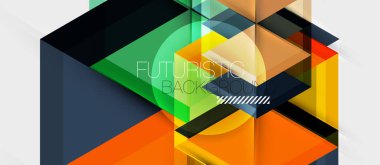 Geometrik üçgen ve altıgen soyut arka plan, vektör illüstrasyon