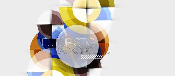 Geometrisk design abstrakt baggrund - cirkler – Stock-vektor