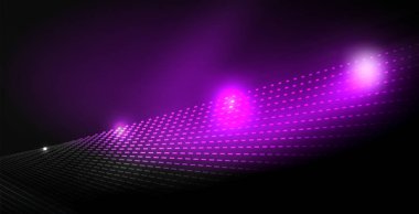 Parlak parlak parlayan Neon dalgalar