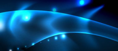 Neon parlayan çizgiler, sihirli enerji uzay ışığı konsepti, soyut arka plan duvar kağıdı tasarımı