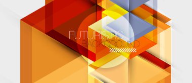 Parlak renk altıgen geometrik kompozisyon arka plan, iş sunumu şablonu