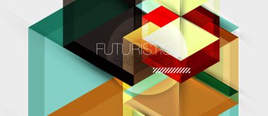 Geometrik üçgen ve altıgen soyut arka plan, vektör illüstrasyon