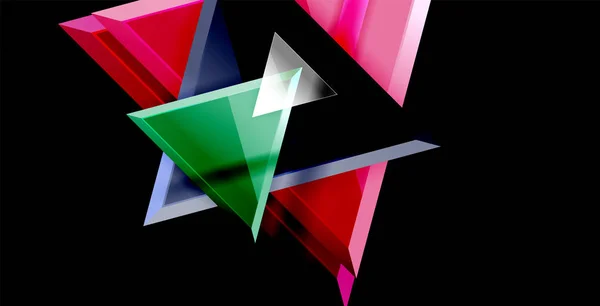 Glossy shiny triangles background — Stock Vector