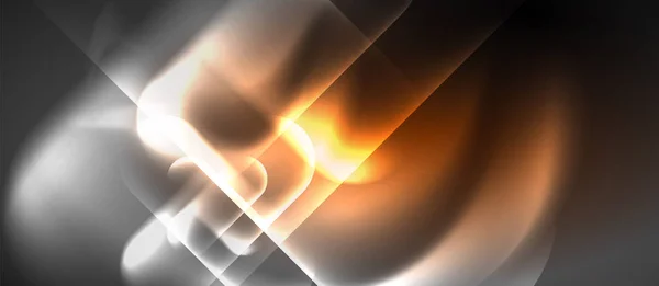 Неонові світяться техно лінії, високотехнологічний футуристичний абстрактний шаблон тла — стоковий вектор