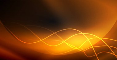 Koyu, parlak hareket, sihirli alan ışık parlayan soyut dalga. Techno arka plan