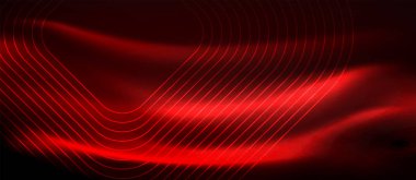 Neon parlayan techno hatları, yüksek teknoloji fütüristik arka plan şablonu kare şekilleri ile