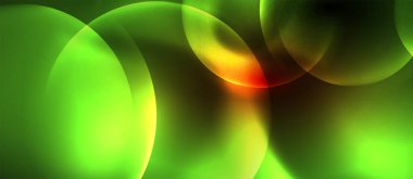 Parlak neon çevrelerde soyut arka plan