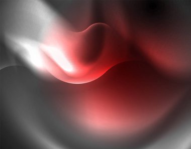 Parlak metalik Neon dalgalar vektör tasarım