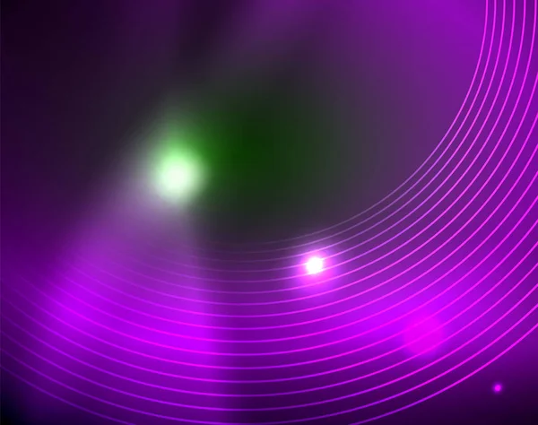 Neoncirklar Abstrakt bakgrund — Stock vektor