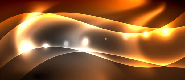 Brillante brillante fondo de onda de luz de neón — Archivo Imágenes Vectoriales