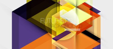 Parlak renk altıgen geometrik kompozisyon arka plan, iş sunumu şablonu