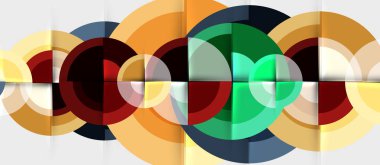 Dairesel geometrik tasarım şablonu