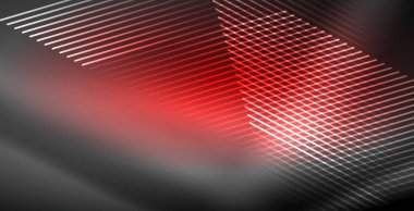 Neon parlayan çizgiler, sihirli enerji uzay ışığı konsepti, soyut arka plan duvar kağıdı tasarımı