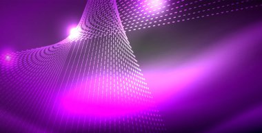 Parlak parlak parlayan Neon dalgalar