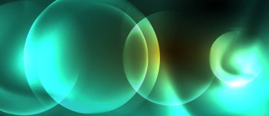 Parlak neon çevrelerde soyut arka plan