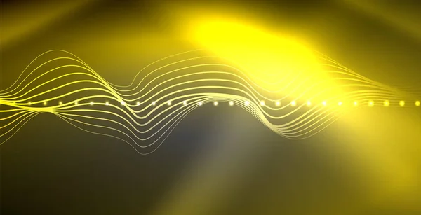 Lignes au néon fond brillant — Image vectorielle