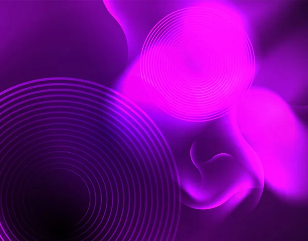 Conception vectorielle d'ondes néons métalliques brillantes — Image vectorielle