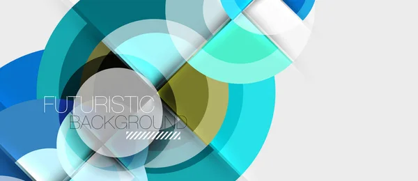 Diseño geométrico fondo abstracto - círculos — Vector de stock