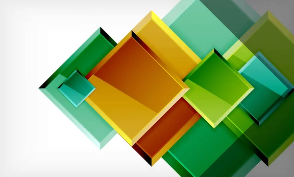 Farbe Quadrate futuristische abstrakte Hintergrund — Stockvektor