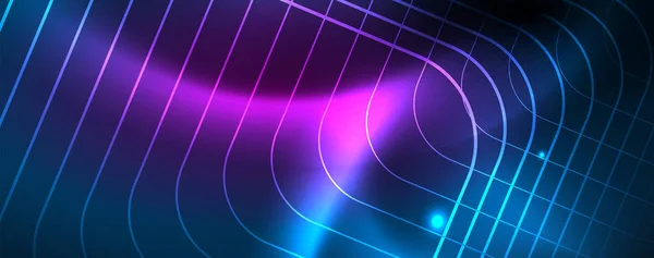 Неонові світяться технічні лінії, високотехнологічний футуристичний абстрактний шаблон тла, вектор — стоковий вектор