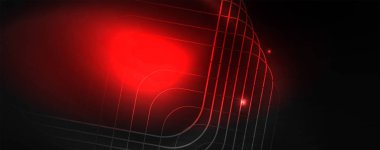 Parlak neon techno şablonu. Neon hatları arka plan, 80s tarzı lazer ışınları