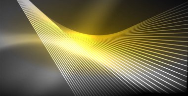 Neon parlayan çizgiler, sihirli enerji uzay ışığı konsepti, soyut arka plan duvar kağıdı tasarımı