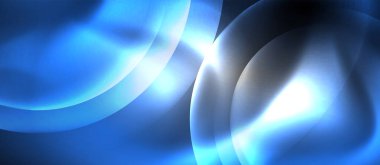 Çevrelerle parlak neon renk ışığı soyut arka plan