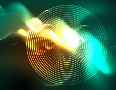 Neon ışıklar vektör soyut arka plan