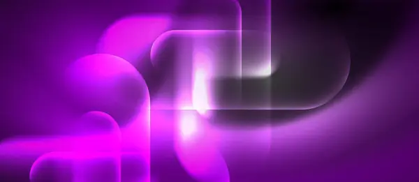 Neon glödande techno linjer, högteknologiska futuristiska abstrakt bakgrund mall — Stock vektor