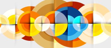 Dairesel geometrik tasarım şablonu