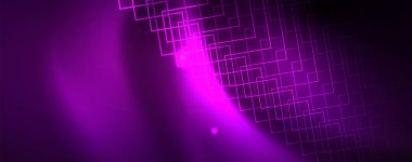 Parlak parlayan tasarım arka plan, Neon tarzı hatları, teknoloji kavramı, vektör