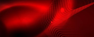 Neon parlayan techno hatları, Hi-Tech futuristik soyut arka plan şablonu, vektör