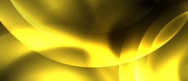 Parlak neon çevrelerde soyut arka plan