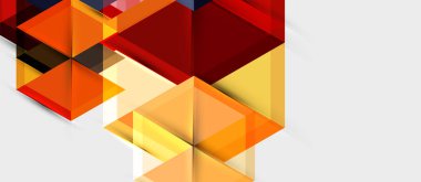 Parlak renk altıgen geometrik kompozisyon arka plan, iş sunumu şablonu